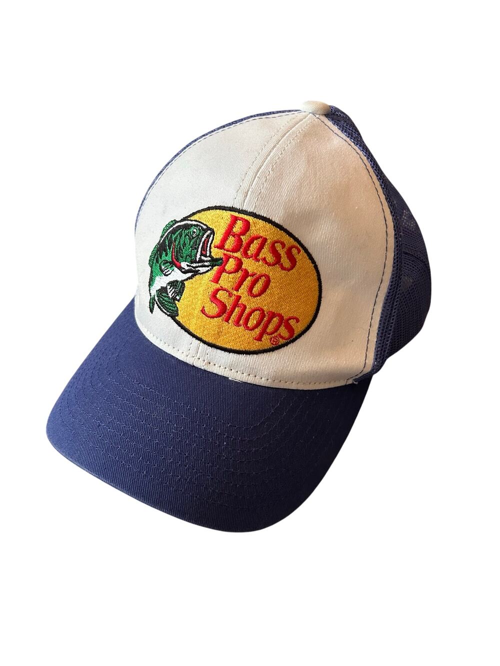 Bass Pro Shops Blue White Snap Back Hat